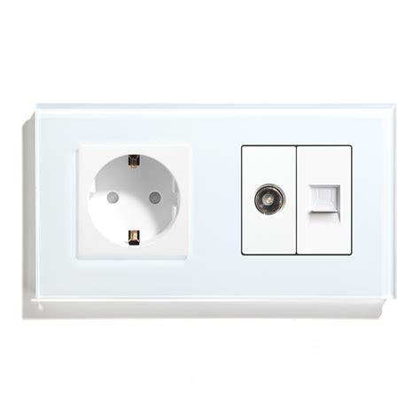 Bseed Eu Standaard Stopcontact Met Tv Pc Socket Cr Vicedeal