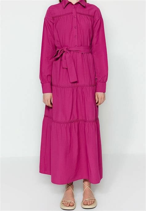 Trendyol Modest Bescheiden Gewoontjes Blousejurk Fuchsiadonkerroze