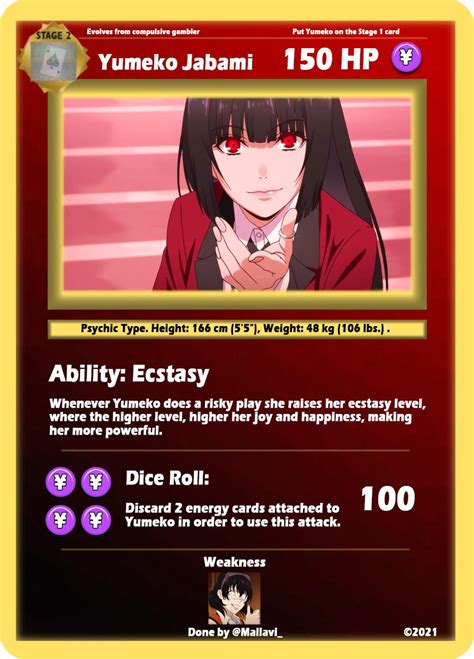 Just Did A Yumeko Pokemon Card Let Me Know If You Like It The Next