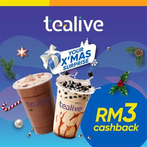 Tealive Christmas Promotion Rm Cashback With Touch N Go Ewallet