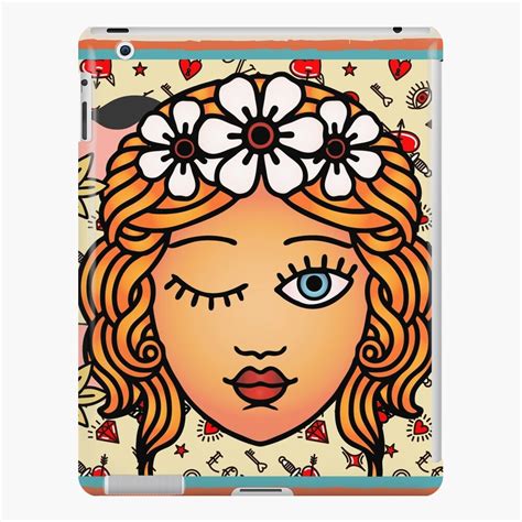 Coque Et Skin Adh Sive Ipad Fille De Tatouage Traditionnel Pour