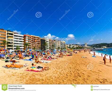 Seafront In Lloret De Mar Spain Editorial Photo Image Of Catalonia