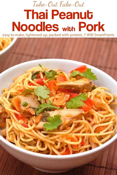 Thai Peanut Noodles With Pork Recipe Simple Nourished Living