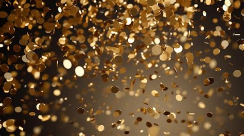 Premium AI Image | Scattered gold confetti luxury sparkling confetti