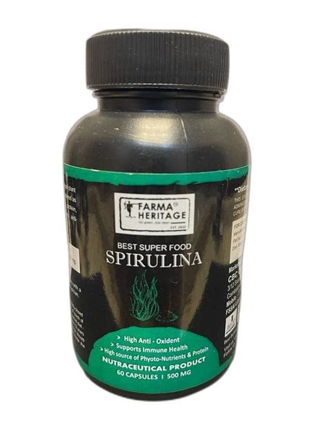 Spirulina Super Food Capsules At Rs 260bottle Spirulina Capsule In