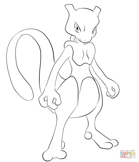 Coloring Pages Pokemon Mewtwo Coloring Home