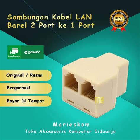 Barel Double Adapter Barrel Sambungan Konektor Rj Kabel Lan