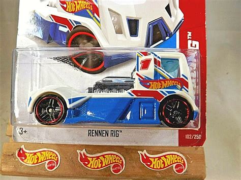 2013 Hot Wheels 102 Hw Racing Race Team Rennen Rig White Variant W Black Pr5 Sp Contemporary