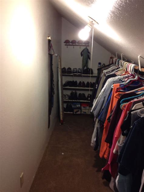 Master Closet W Slanted Ceiling Here S How We Did It Notice Pig