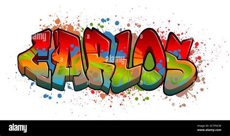 A Cool Graffiti Styled Name Design Legible Letters For All Ages Stock