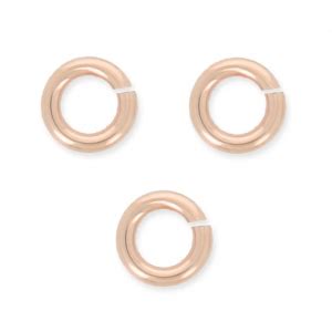 Anneaux ouverts 4x0 7 mm en Rose Gold filled or laminé x10 Perles Co