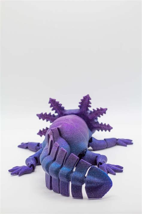 Custom 3D Printed Axolotl Figure Articulated Fidget Or Desk Etsy