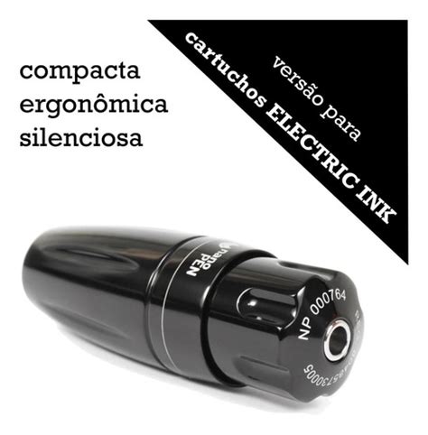 Máquina Rotativa Tatuagem Nano Pen Preto Brilho Electric Ink