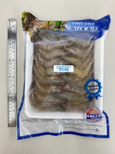 Vannamei Prawn Hoso 31 40 Vp Nikudo 20pktx0 5kg 南美白虾 虾类 南美白虾 带头带壳虾