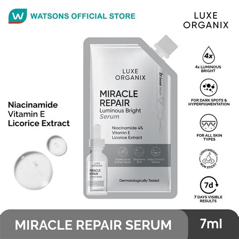 Luxe Organix Miracle Repair Luminous Bright Serum 7ml Shopee Philippines