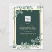 Leahg Eucalyptus Greenery Gold Wedding Qr Code Einladung Zazzle De