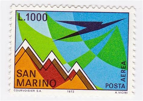 Cultura Filatelica Francobollo Da Lire Di San Marino Di Posta