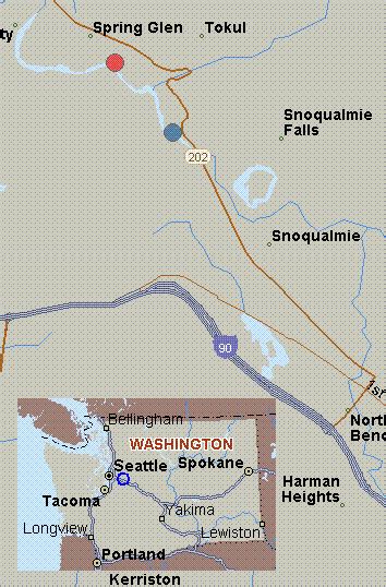 Map For Snoqualmie River Washington White Water Snoqualmie Falls To