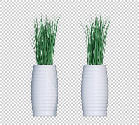 Premium PSD Isometric Plant Pot 3d Rendering