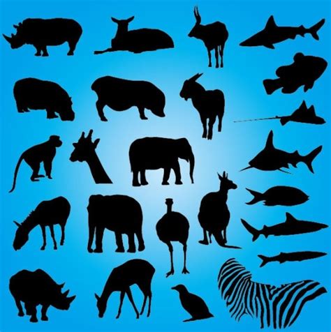 Animal silhouette 01 vector Free vector in Adobe Illustrator ai ( .ai ...