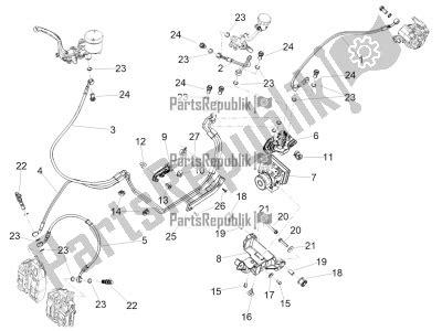 Abs Brake System Spare Parts For Aprilia Tuono 660 Apac From 2022