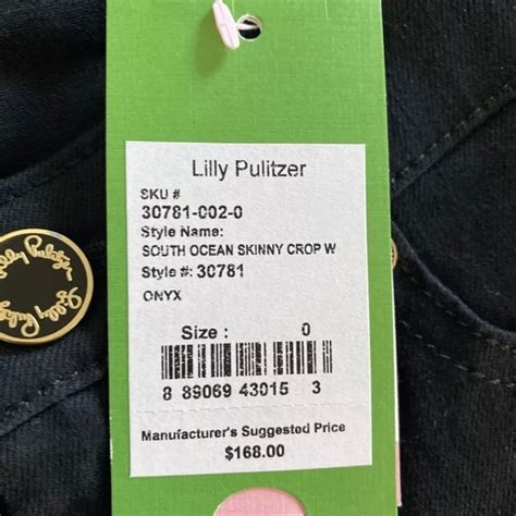 Lilly Pulitzer Jeans Lilly Pulitzer South Ocean Skinny Crop Black