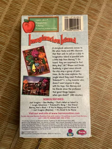 BARNEY BARNEYS Imagination Island VHS 1999 Classic Collection NICHT