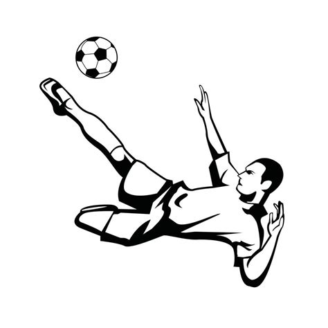 Futbolista Blanco Y Negro 14534607 Vector En Vecteezy