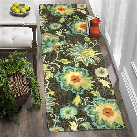 Lahome Floral Hallway Runner Rug X Kitchen Rugs Non Skid Washable