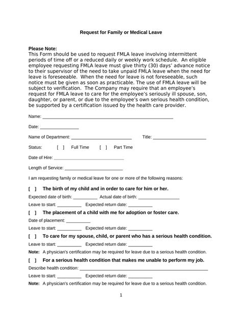 Medical Leave Doc Template Pdffiller