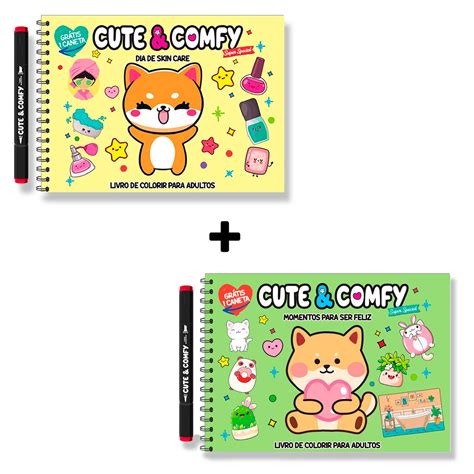 Cute E Comfy Pintado - Combo Cute e Comfy Super Special - Kit com 02 Livros de Colorir