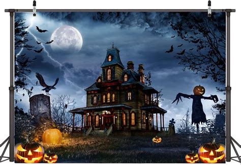 Amazon AIIKES 7X5FT Halloween Backdrop Haunted House Backdrop