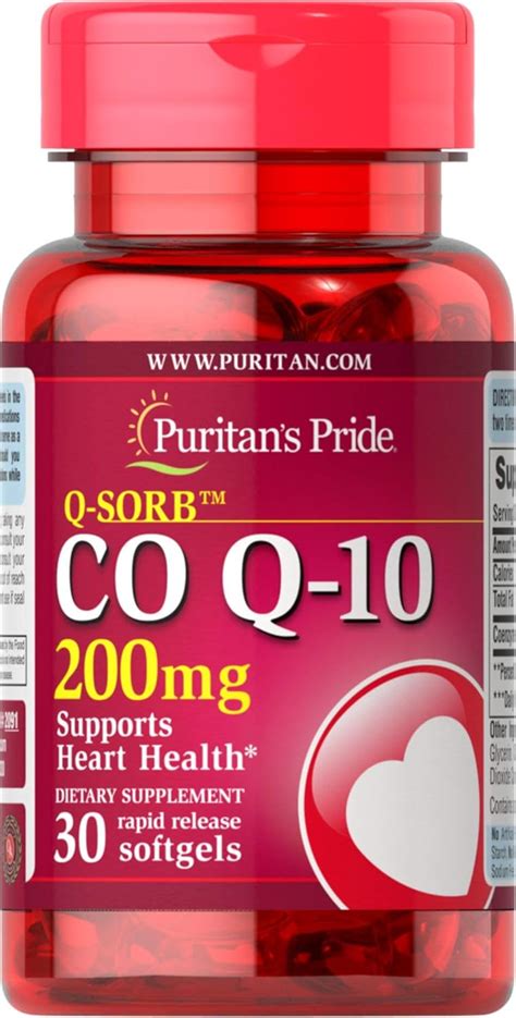 Buy Puritan S Pride Q Sorb Co Q 10 200 Mg 30 Rapid Release Softgels