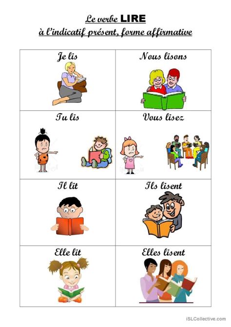 le verbe LIRE guide de grammaire Français FLE fiches pedagogiques pdf