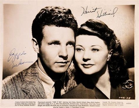 Ozzie Nelson And Harriet Hilliard Signed Promo Photo