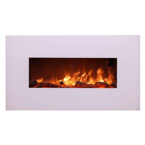 Sined Monte Cheminee Electrique Murale En Acier Et Verre W Flame