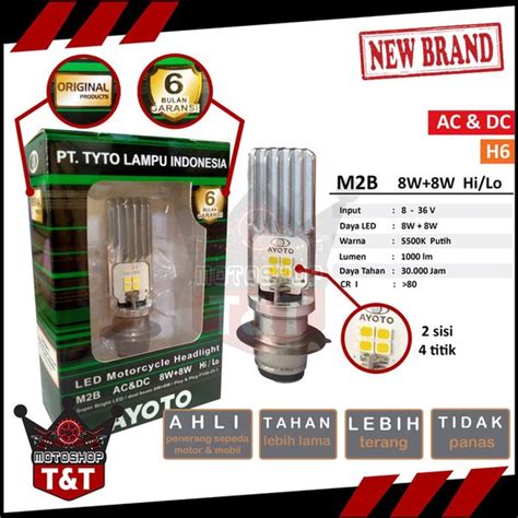 Jual Lampu Depan Motor LED AYOTO M2B H6 AC DC Di Lapak TNT Motoshop