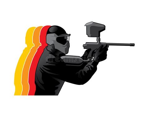 Paintball Concept Vector Illustration with Colors Stock Vector - Illustration of graphic, dirt ...