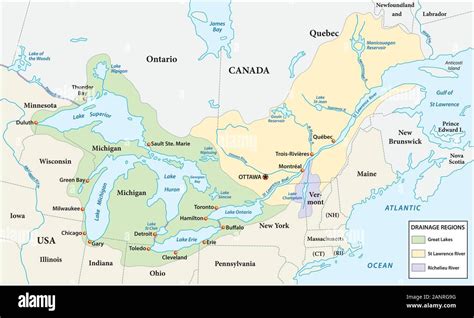 Saint Lawrence River Map | Saint lawrence river, St lawrence, Great lakes