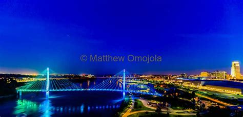 Downtown Omaha Nebraska at night on Behance