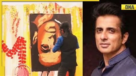 Netizens Awestruck To Watch Blindfolded Man Make Sonu Soods Portrait In Viral Video