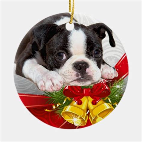 Boston Terrier Christmas Hanging Ornament