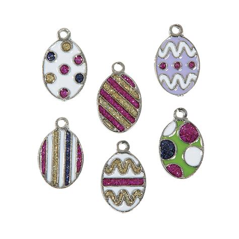 Easter Egg Enamel Charms Easter Egg Charms