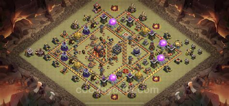 Best Anti 3 Stars War Base Th10 With Link Hybrid Town Hall Level 10 Cwl Base Copy 3