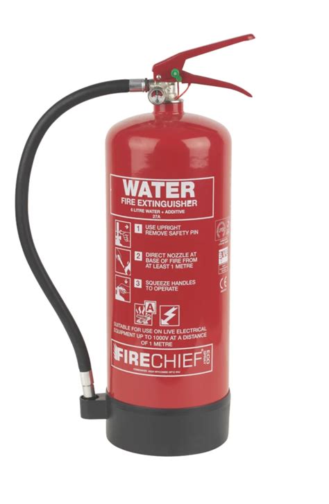 Firechief Water Additive Fire Extinguisher 6ltr Screwfix