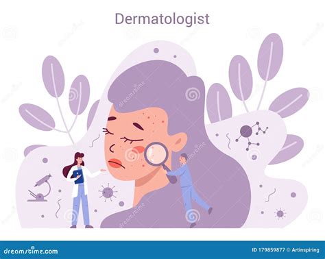 Dermatologist Concept Dermatology Specialist Face Skin Treatment