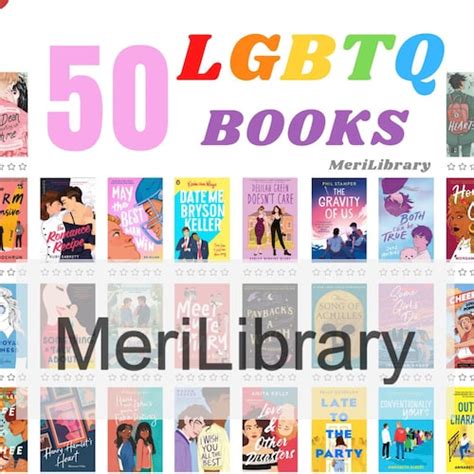 50 LGBTQ Books Printable Poster - Etsy