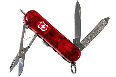 Victorinox Signature Lite Swiss Pocket Knife Transparant Red