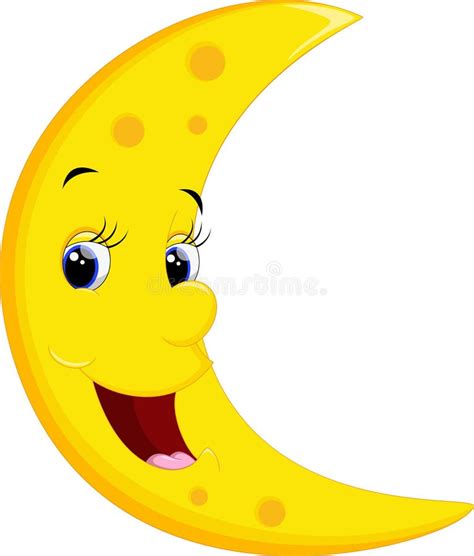 Smiling Moon Cartoon stock illustration. Image of colorful - 55648161