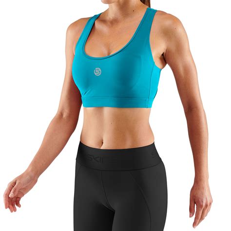 Skins Series 3 Womens Active Bra Cyan Skins Compression Eu